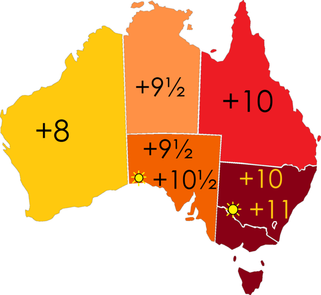 澳大利亚时区，取自 wikipedia